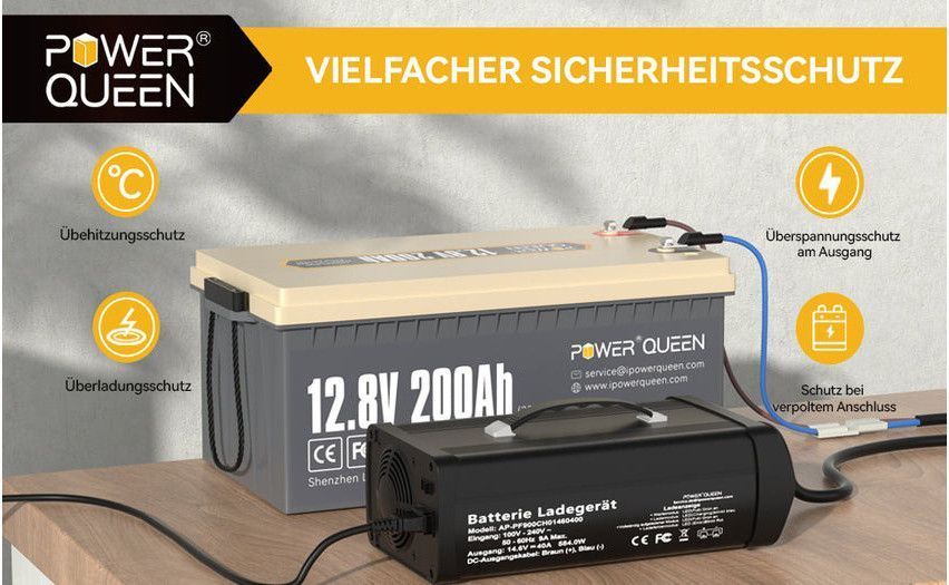 Зарядний пристрій для LiFePo4 акумуляторів 40A 14,6V з екраном Power Queen (Німеччина) PF900CH фото