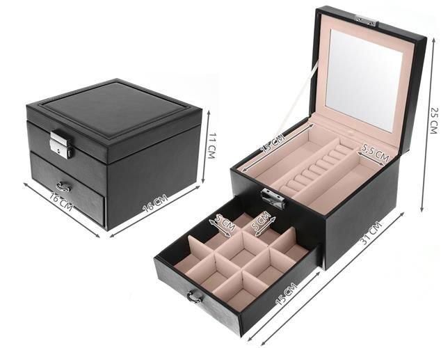 Скринька для прикрас Beautylush K8898 чорна mx9653 фото