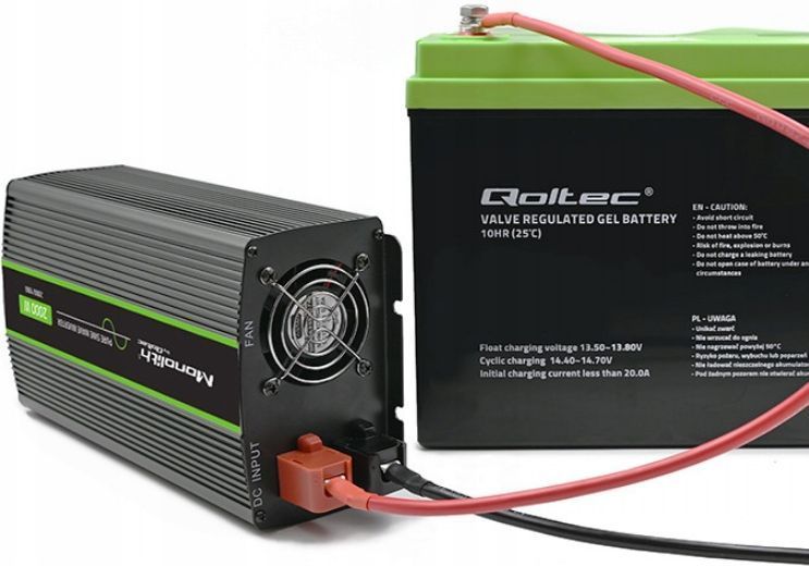 Инвертор 12 230 с чистой синусоидой 2000Вт Qoltec (Польша) 51934 фото