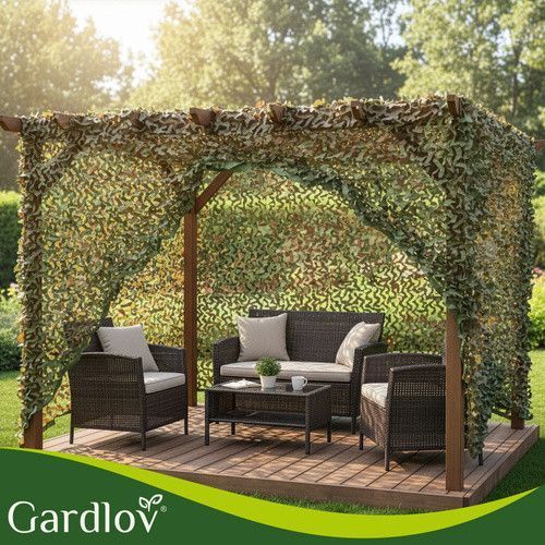 Камуфляжна сітка, що маскує 2x3 м Gardlov 27386 + 100 шт. стяжок mx9120 фото