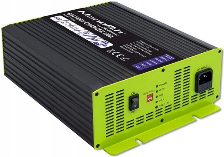Зарядний пристрій для акумуляторів LiFePO4 AGM GEL SLA 60A 12V Qoltec (Польща) 51916 фото