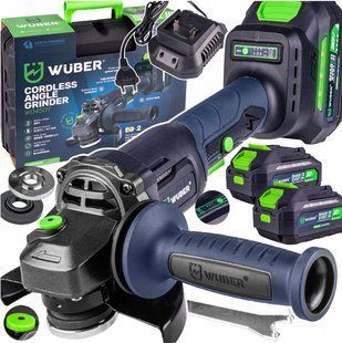 Болгарка (угловая шлифмашина) Wuber + 2 аккумулятора + зарядное устройство DIAX (Польша) W04501 фото