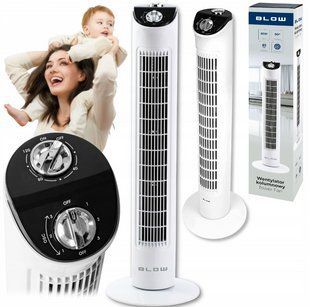 Вентилятор колонний Blow Tower Fan білий (Польша) 44-073 фото