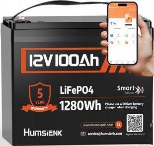 Акумулятор LifePo4 100Аг 12V Bluetooth BMS Humsienk (Польща) HS12V100AH100BT фото
