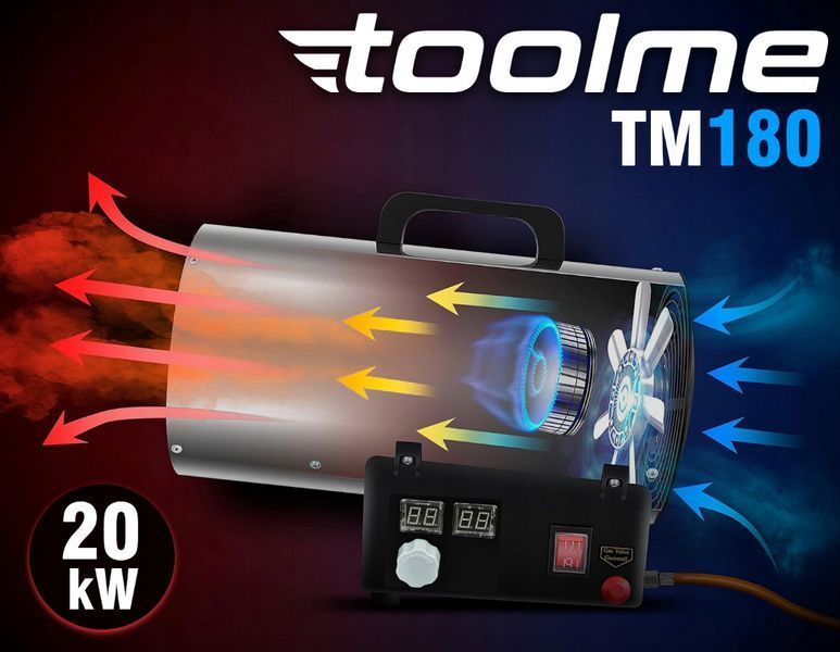 Теплова гармата з термостатом Toolme 20кВт (Польща) TM180 фото