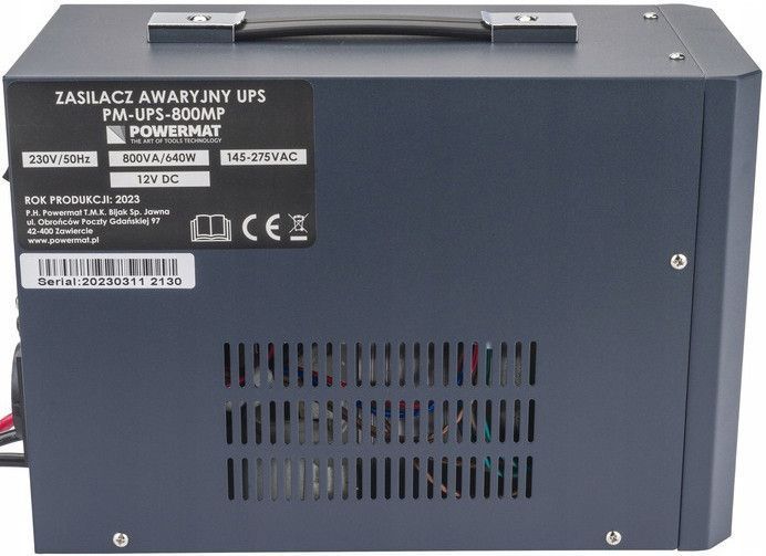 ДБЖ Powermat 800ВА 600Вт чиста синусоїда (Польща) PM1213 фото