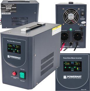 ДБЖ Powermat 1500ВА 1200Вт чиста синусоїда (Польща) PM1215 фото