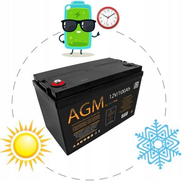 Акумулятор AGM 100А&middot;год 12В (Польща) AGM-12-100 фото