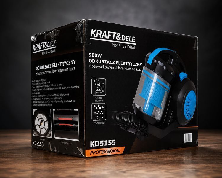 Пилосос безмішковий циклонний Kraft&Dele KD5155 900 Вт з HEPA-фільтром для дому та квартири kd5155 фото