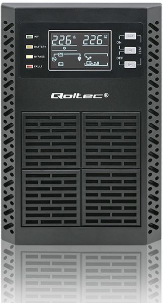 ДБЖ Qoltec із чистою синусоїдою 1кВА 1000Вт, LCD-дисплей, EPO, USB, On-line (Польща) 52280 фото