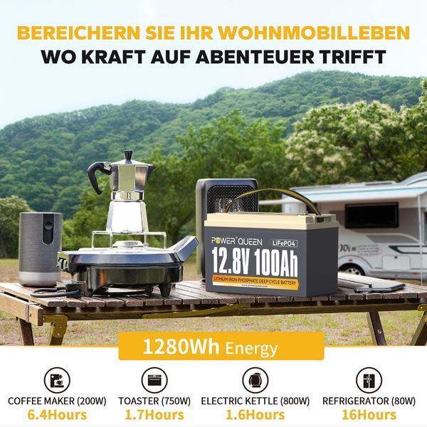 Акумулятор lifePo4 100А&middot;год 12,8V PowerQueen (Німеччина) PQ100 фото