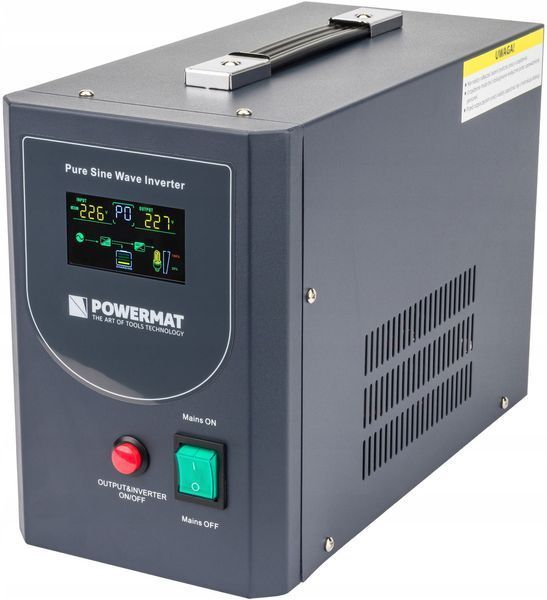 ДБЖ Powermat 500ВА 400Вт чиста синусоїда + аккумулятор Powermat 12В 100Ач (Польща) PM1212+ фото